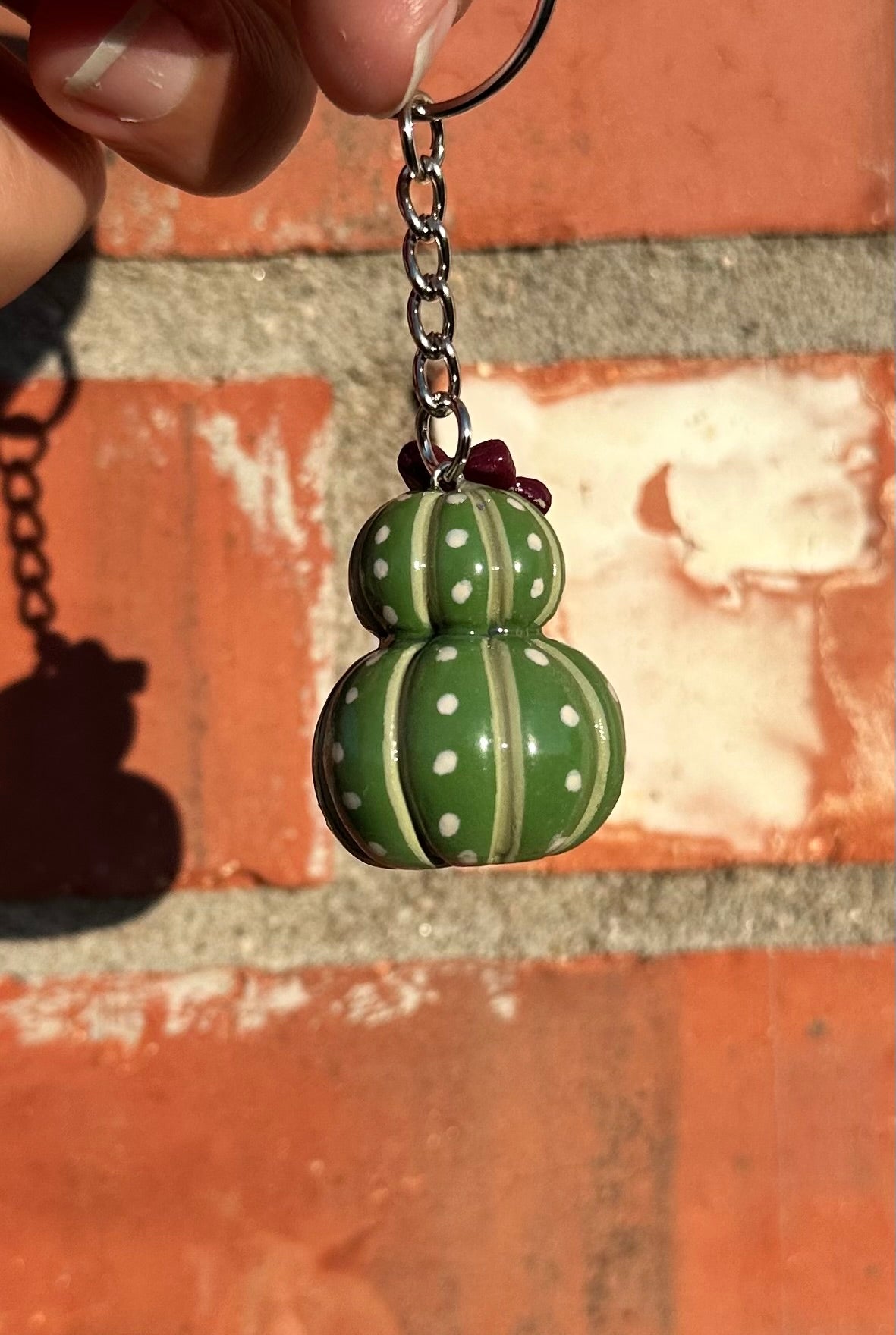 Blooming Tower Cactus Keychain