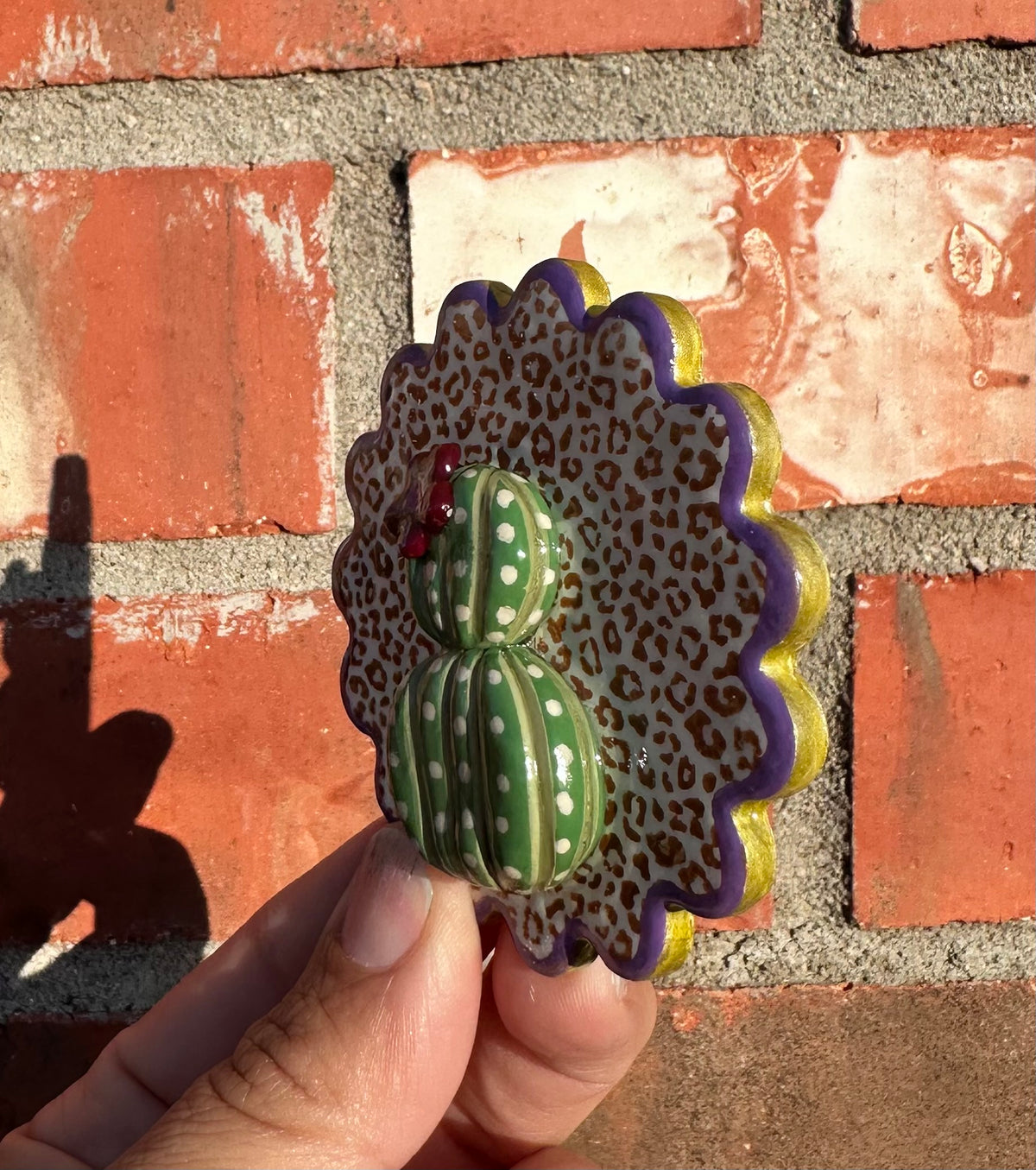 Violet Leopard Bloom Magnet