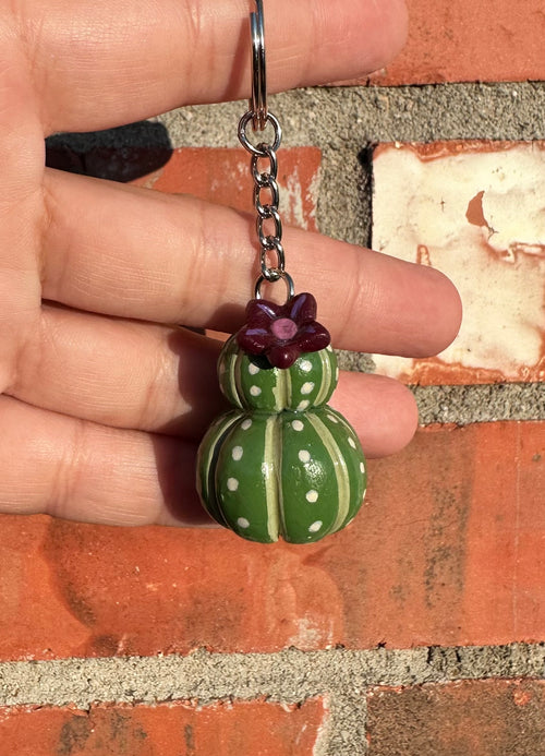 Blooming Tower Cactus Keychain