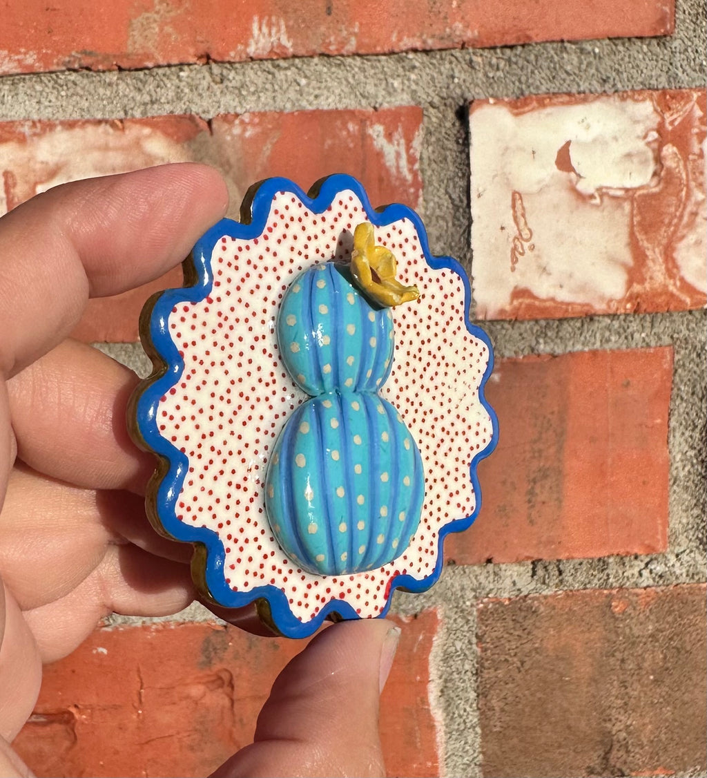 Wild & Blue Cactus Magnet
