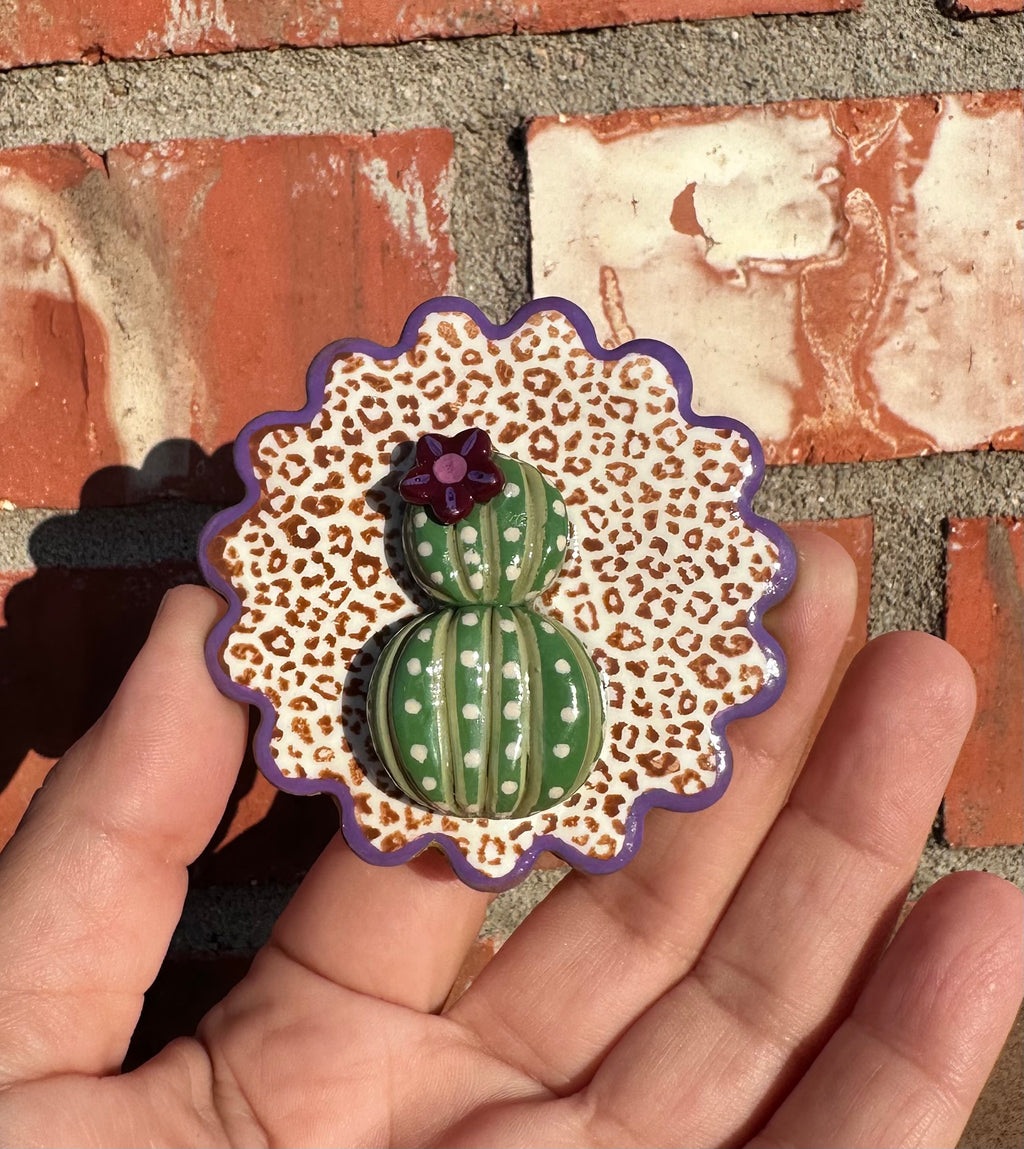 Violet Leopard Bloom Magnet