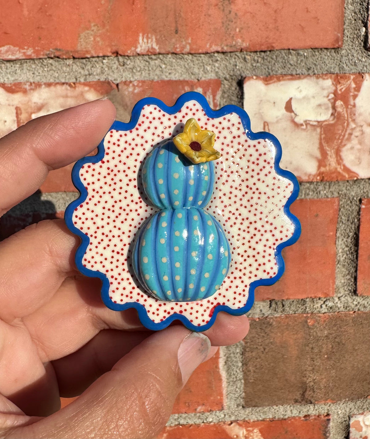 Wild & Blue Cactus Magnet