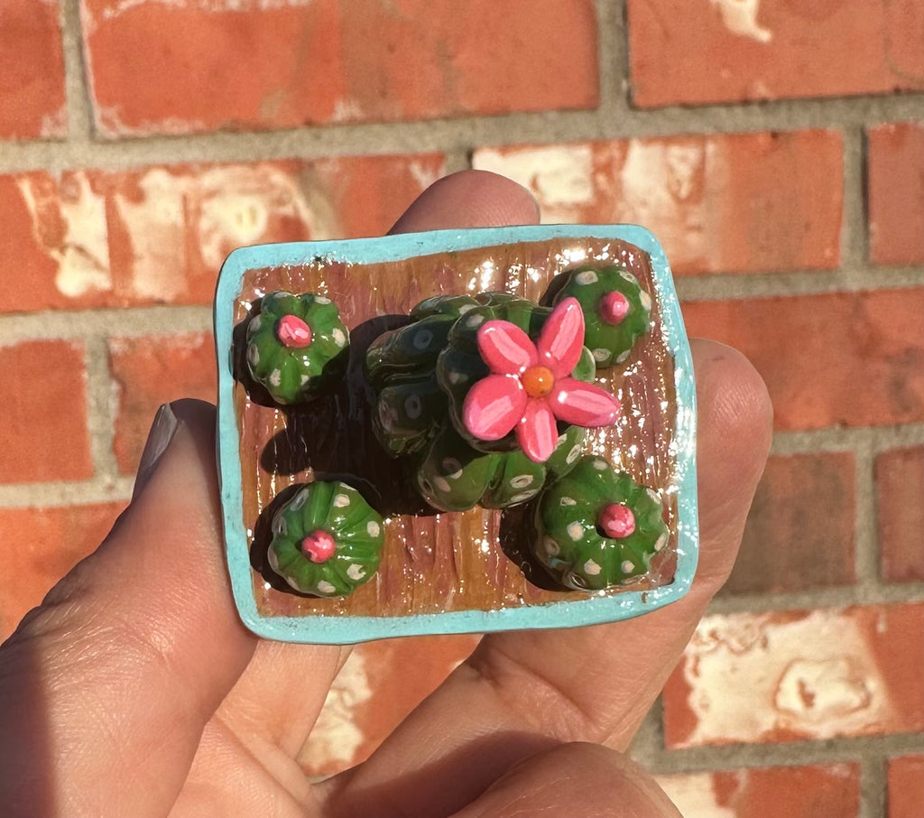 Tiny but Thorny – Blooming Clay Cactus Set