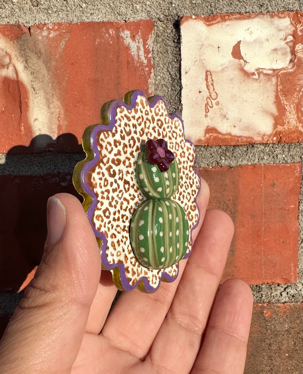 Violet Leopard Bloom Magnet