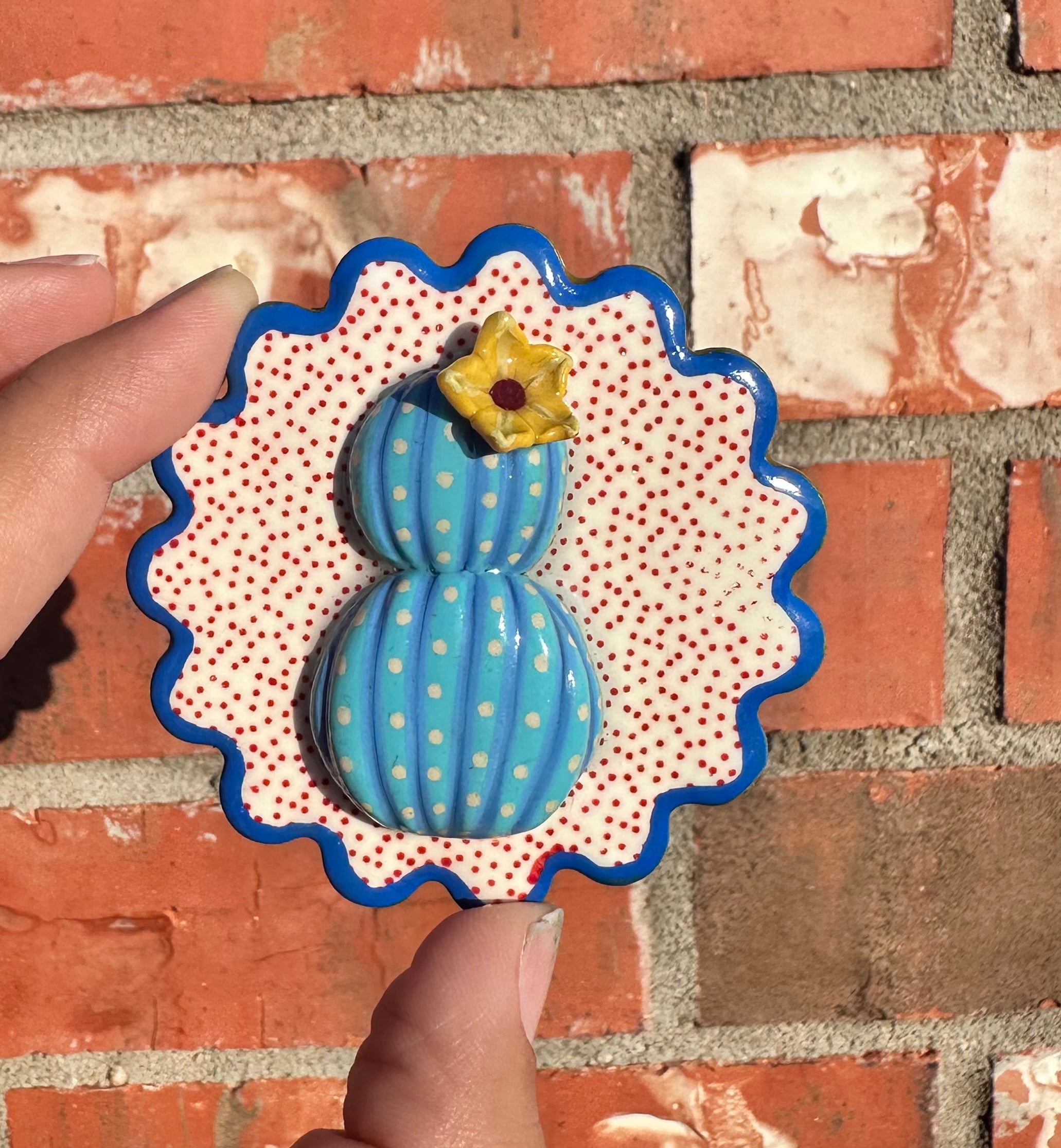 Wild & Blue Cactus Magnet
